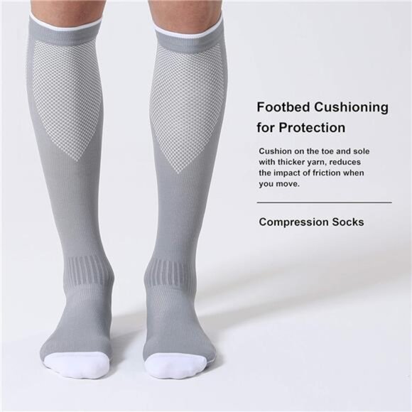 3 Pairs Compression Socks for Men and Women 20-30 mmHg - Picture 3 of 5